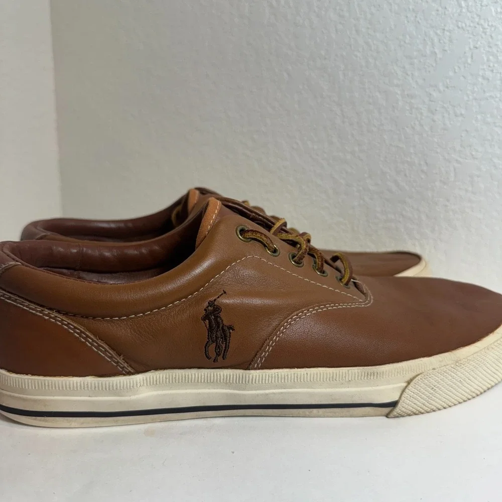 Polo Ralph Lauren Mens Vaughn‎ Soft Leather Upper Lace Up Sneaker Shoes 11.5 D